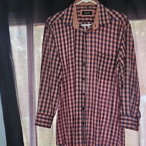 HAWES & CURTIS Men's Plaid Shirt - Black and Brown‎